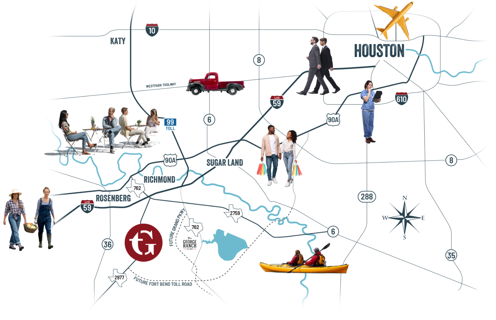 The George Fort Bend Area Map